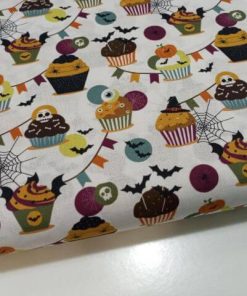 Tecido de Cupcakes Halloween