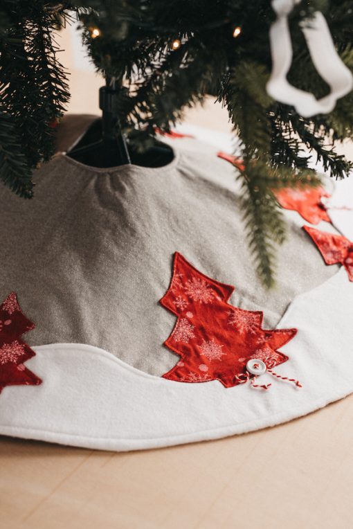 Saia de árvore de Natal artesanal