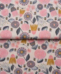 tecido flores rosa chic 100% algodão artesanato tecidos para costura criativa DIY e faça você mesmo
