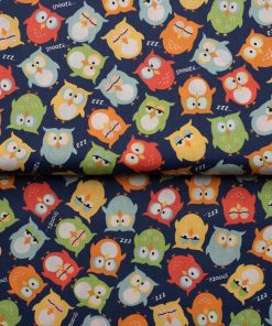 tecido corujas coloridas 100% algodão artesanato tecidos para costura criativa DIY e faça você mesmo